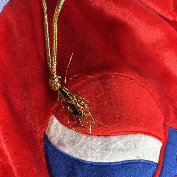 Vintage PEPSI COLA Soda RED CHRISTMAS SANTA GIFT BAG HUGE 32" X 24" Plush J5 - Picture 3 of 9